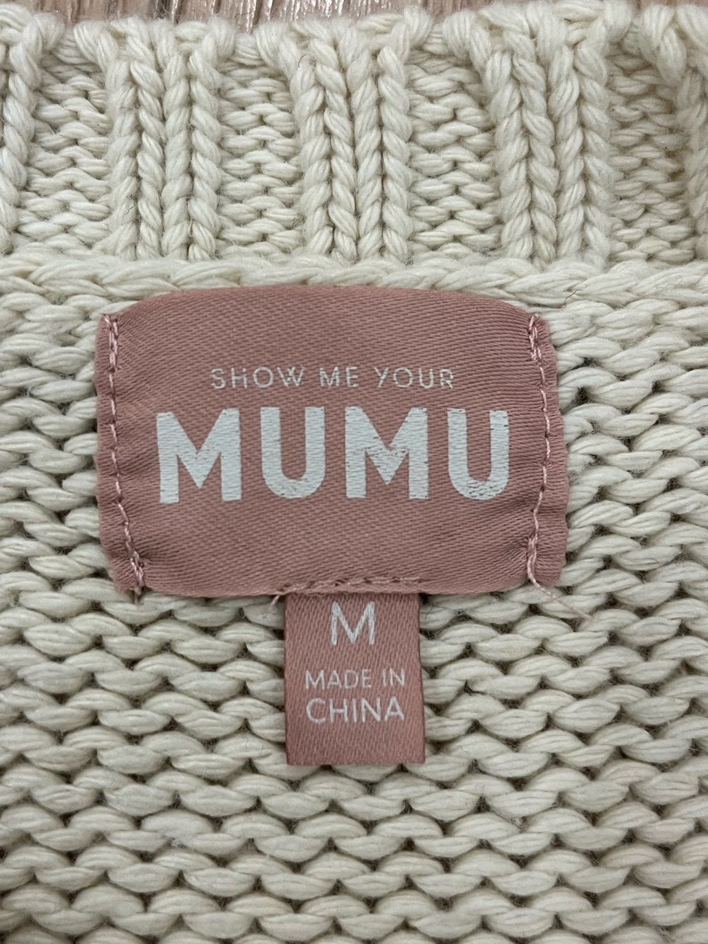 Show Me Your MuMu Fireside Cream American Flag Sweater Medium - Picture 8 of 9